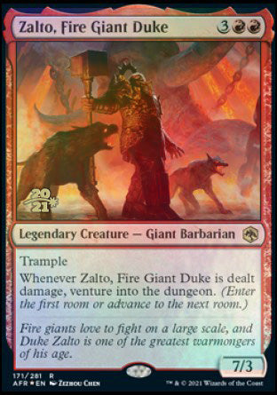 Zalto, Fire Giant Duke [Dungeons & Dragons: Adventures in the Forgotten Realms Prerelease Promos] | Cracking-Singles