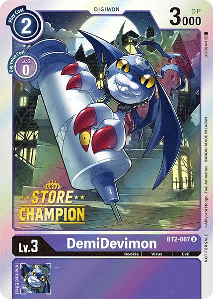 DemiDevimon [BT2-067] (Store Champion) [Release Special Booster Promos] | Cracking-Singles