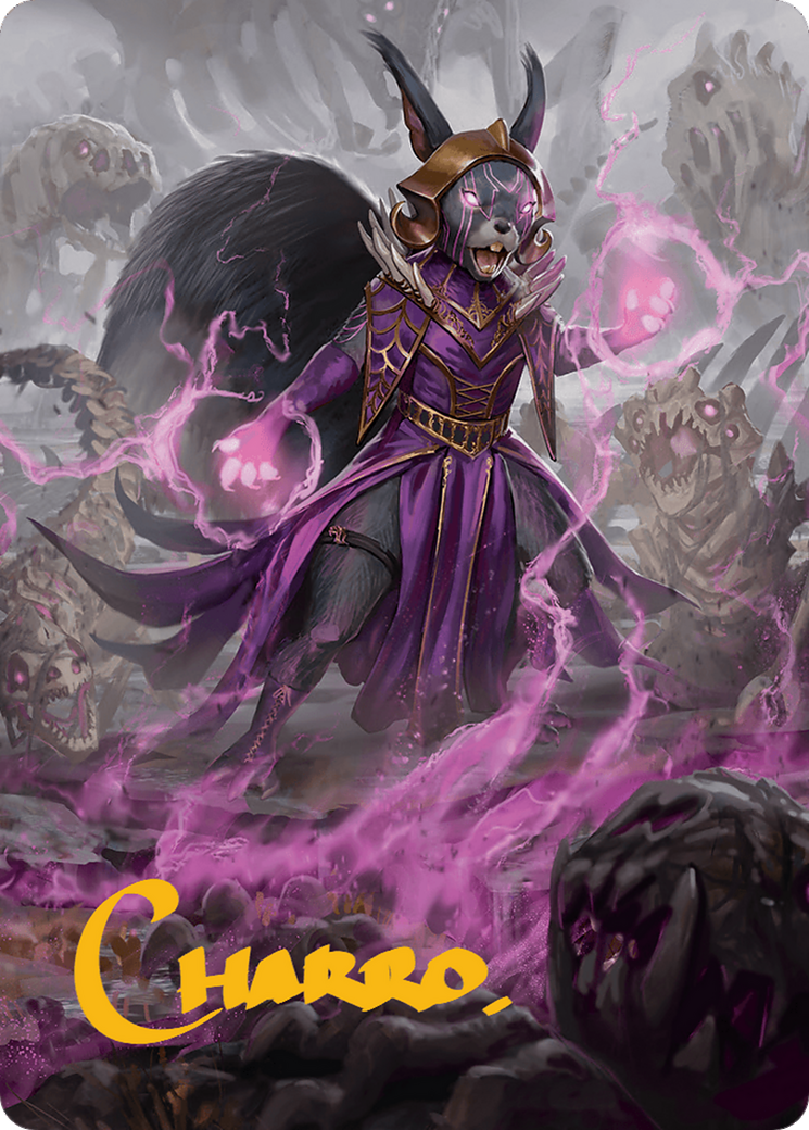 Liliana of the Dark Realms Art Card (Gold-Stamped Signature) [Bloomburrow Art Series] | Cracking-Singles