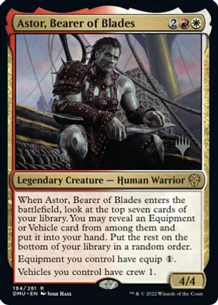 Astor, Bearer of Blades (Promo Pack) [Dominaria United Promos] | Cracking-Singles