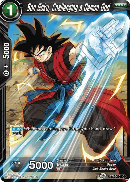 Son Goku, Challenging a Demon God (BT16-101) [Realm of the Gods] | Cracking-Singles