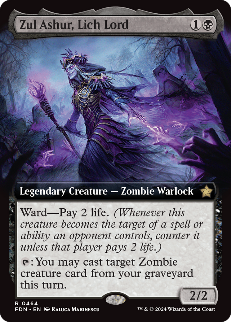 Zul Ashur, Lich Lord (Extended Art) [Foundations] | Cracking-Singles