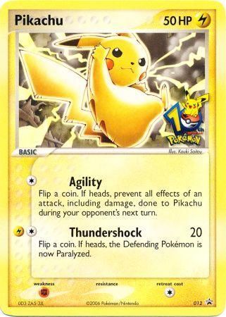 Pikachu (012) (10th Anniversary Promo) [Miscellaneous Cards] | Cracking-Singles