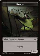 Demon // Manifest Double-Sided Token [Duskmourn: House of Horror Tokens] | Cracking-Singles