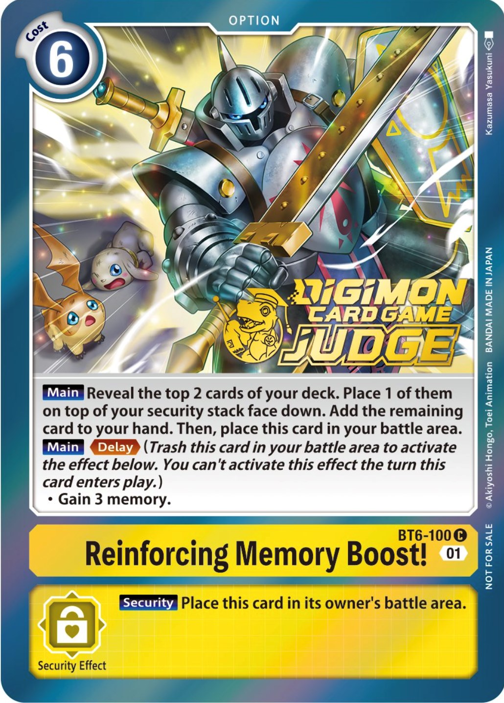 Reinforcing Memory Boost! [BT6-100] (Judge Pack 3) [Double Diamond Promos] | Cracking-Singles