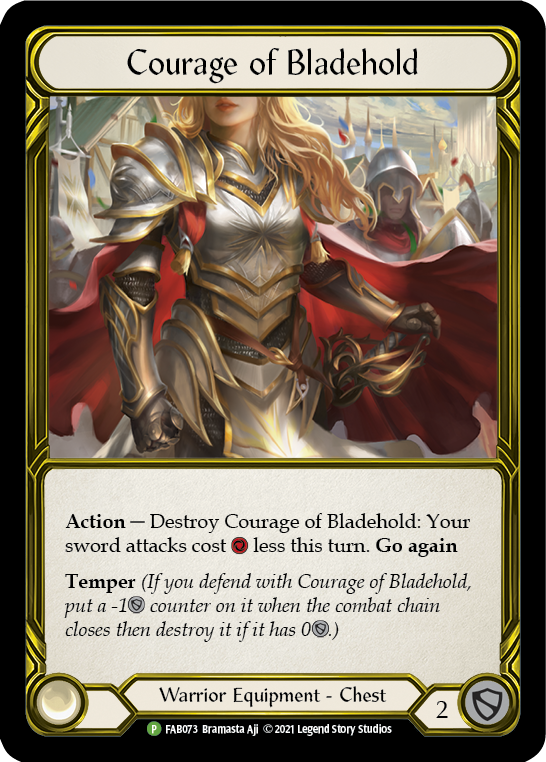 Courage of Bladehold (Golden) [FAB073] (Promo)  Cold Foil | Cracking-Singles