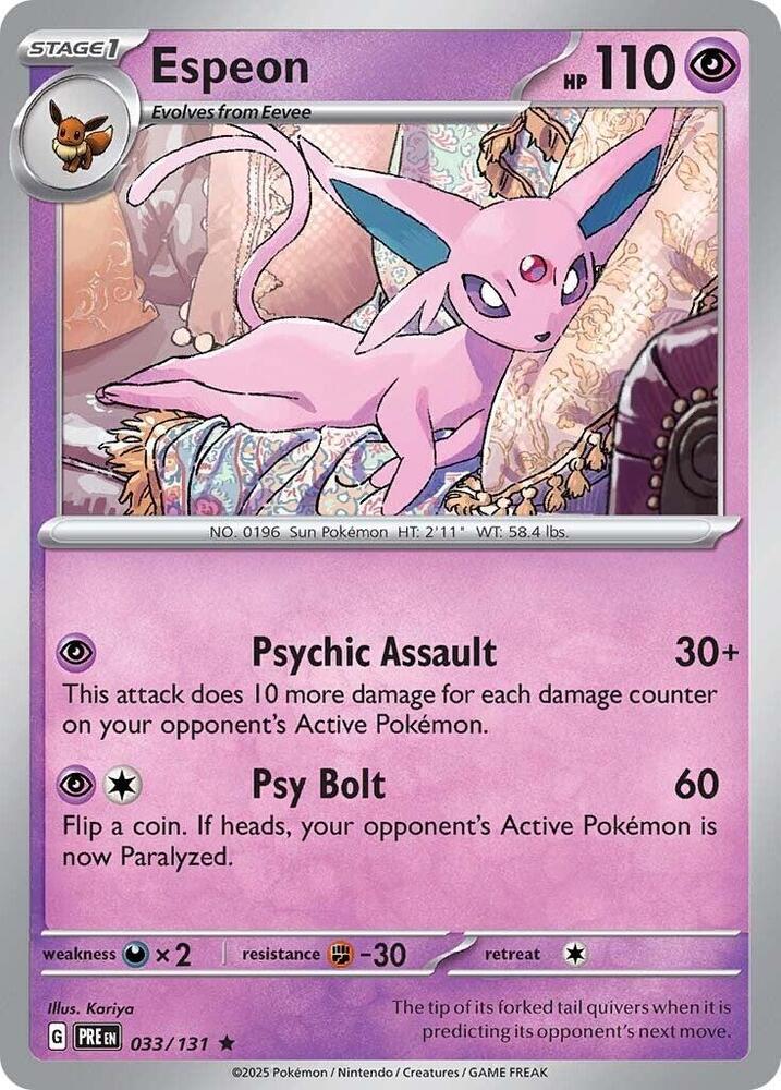 Espeon (033/131) [Scarlet & Violet: Prismatic Evolutions] | Cracking-Singles