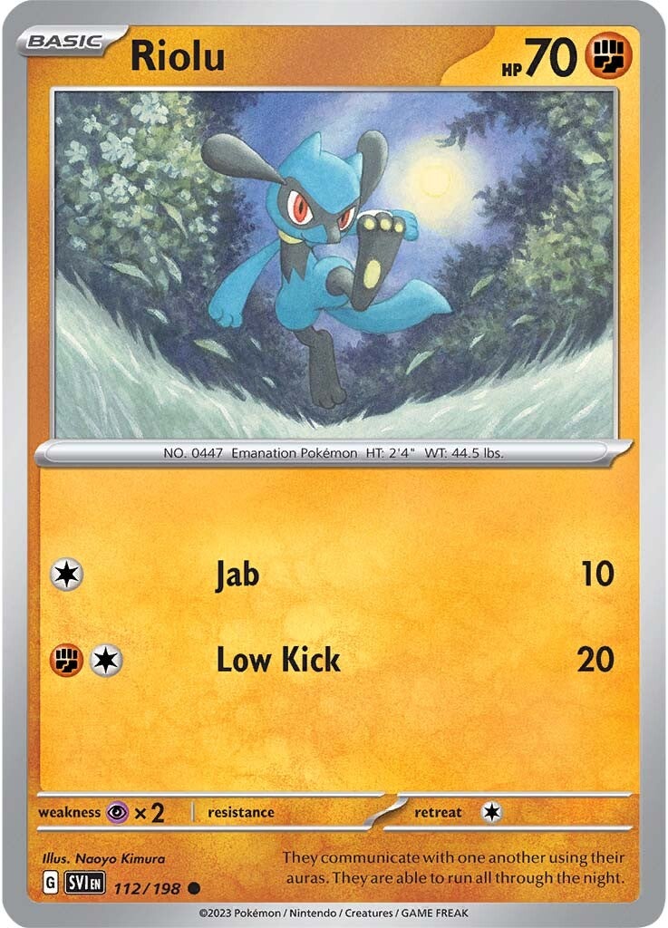 Riolu (112/198) [Scarlet & Violet: Base Set] | Cracking-Singles