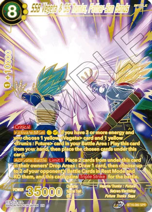 SSB Vegeta & SS Trunks, Father-Son Bonds (SPR) (BT16-080) [Realm of the Gods] | Cracking-Singles