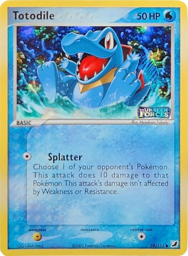 Totodile (78/115) (Stamped) [EX: Unseen Forces] | Cracking-Singles