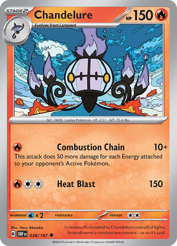 Chandelure (038/197) [Scarlet & Violet: Obsidian Flames] | Cracking-Singles