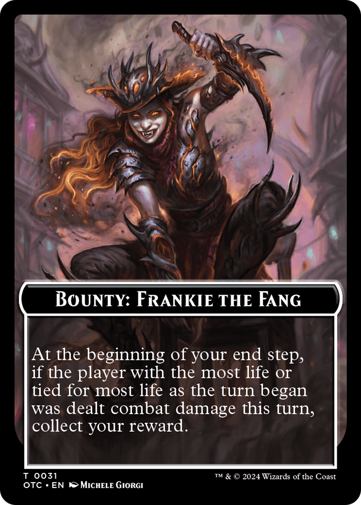 Bounty: Frankie the Fang // Bounty Rules Double-Sided Token [Outlaws of Thunder Junction Commander Tokens] | Cracking-Singles