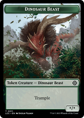 Dinosaur Beast // Dinosaur Double-Sided Token [The Lost Caverns of Ixalan Commander Tokens] | Cracking-Singles