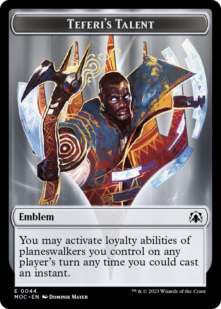 Elemental (9) // Teferi's Talent Emblem Double-Sided Token [March of the Machine Tokens] | Cracking-Singles