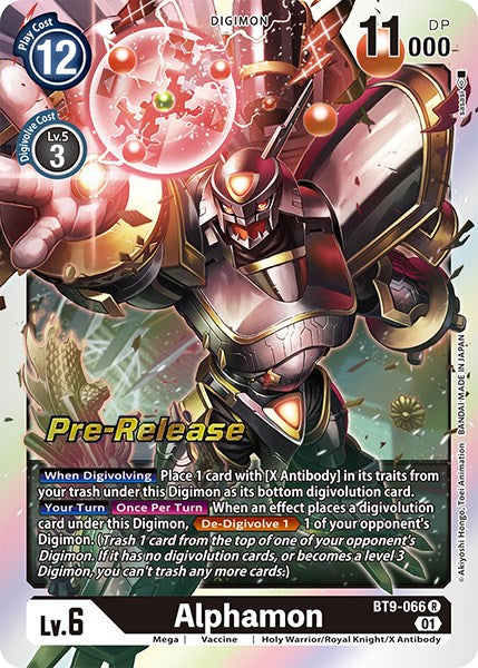 Alphamon [BT9-066] [X Record Pre-Release Promos] | Cracking-Singles