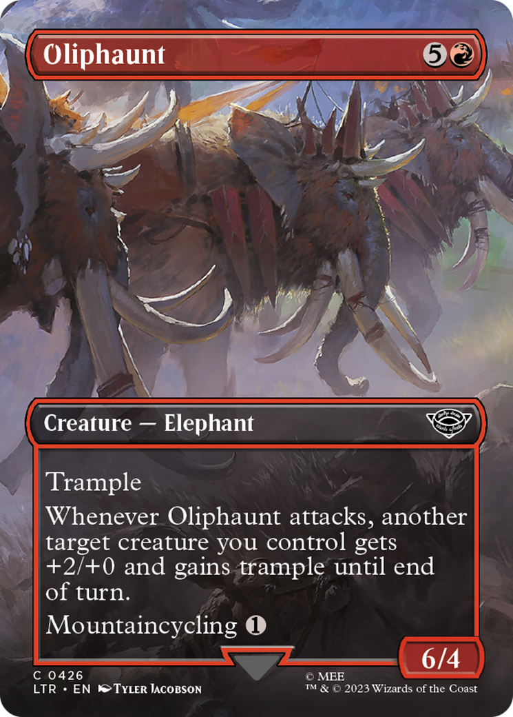 Oliphaunt (Borderless Alternate Art) [The Lord of the Rings: Tales of Middle-Earth] | Cracking-Singles