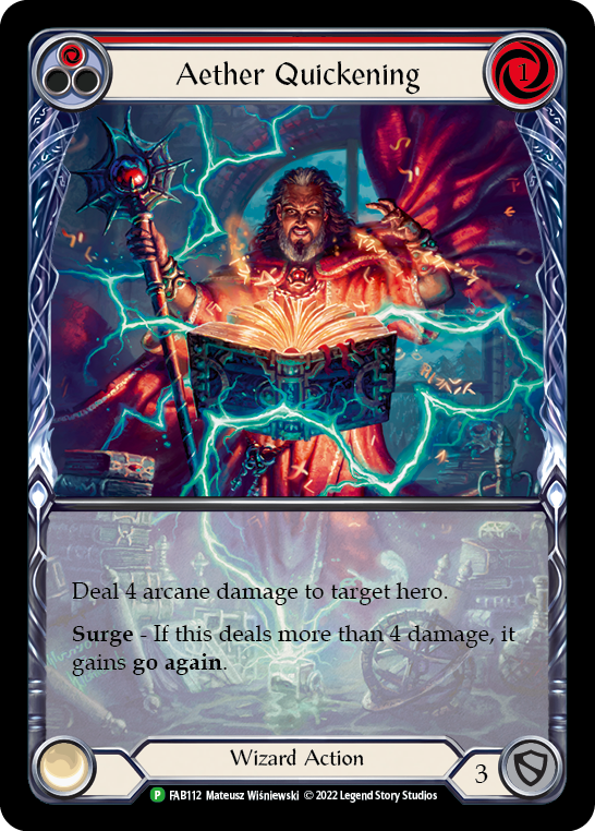 Aether Quickening (Red) [FAB112] (Promo)  Rainbow Foil | Cracking-Singles