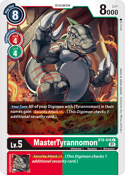 MasterTyrannomon [BT8-016] [New Awakening] | Cracking-Singles