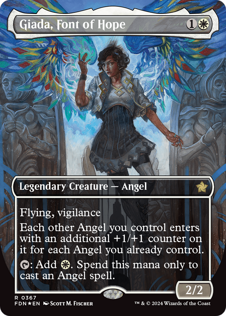 Giada, Font of Hope (Borderless) (Mana Foil) [Foundations] | Cracking-Singles