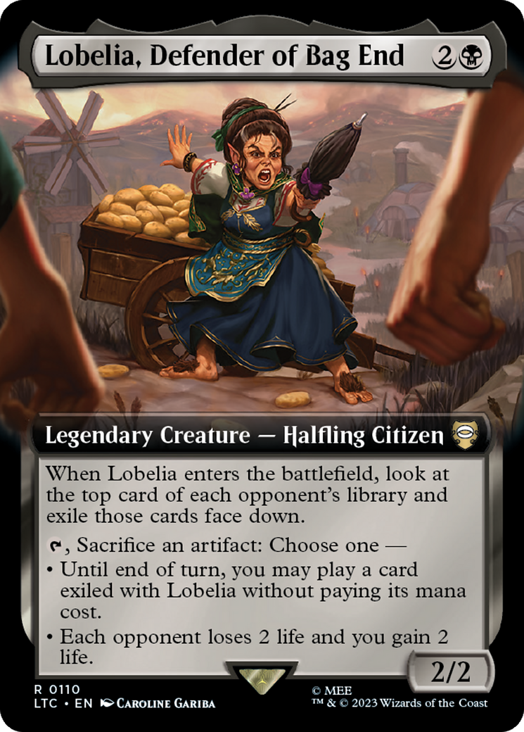 Lobelia, Defender of Bag End (Extended Art) [The Lord of the Rings: Tales of Middle-Earth Commander] | Cracking-Singles