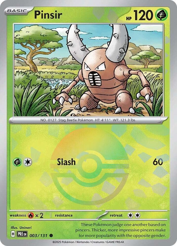 Pinsir (003/131) (Poke Ball Pattern) [Scarlet & Violet: Prismatic Evolutions] | Cracking-Singles