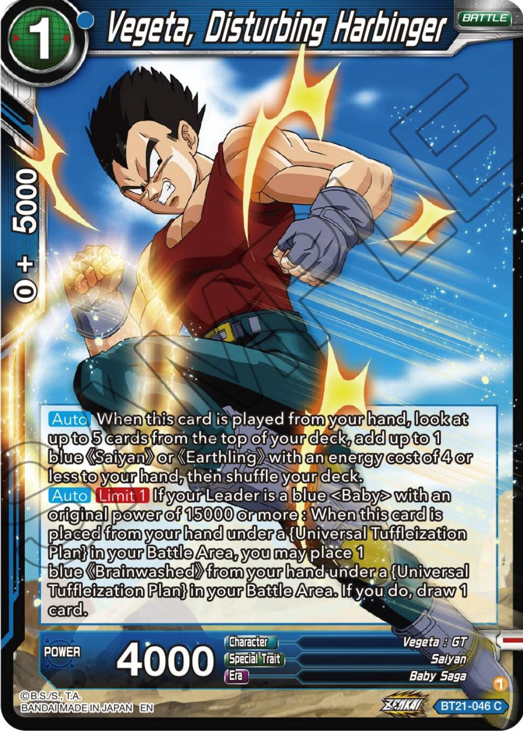 Vegeta, Disturbing Harbinger (BT21-046) [Wild Resurgence] | Cracking-Singles