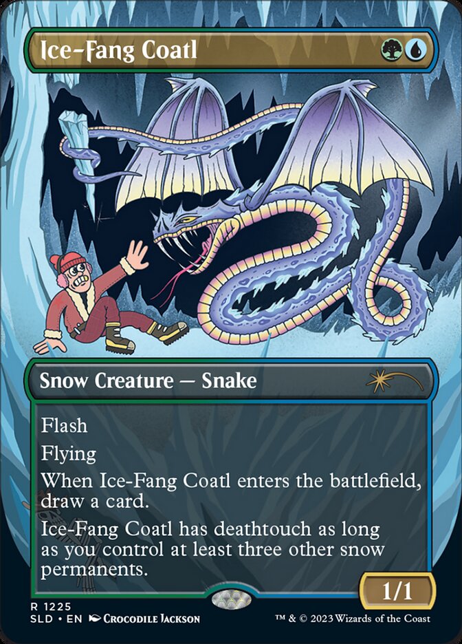 Ice-Fang Coatl (Borderless) [Secret Lair Drop Series] | Cracking-Singles