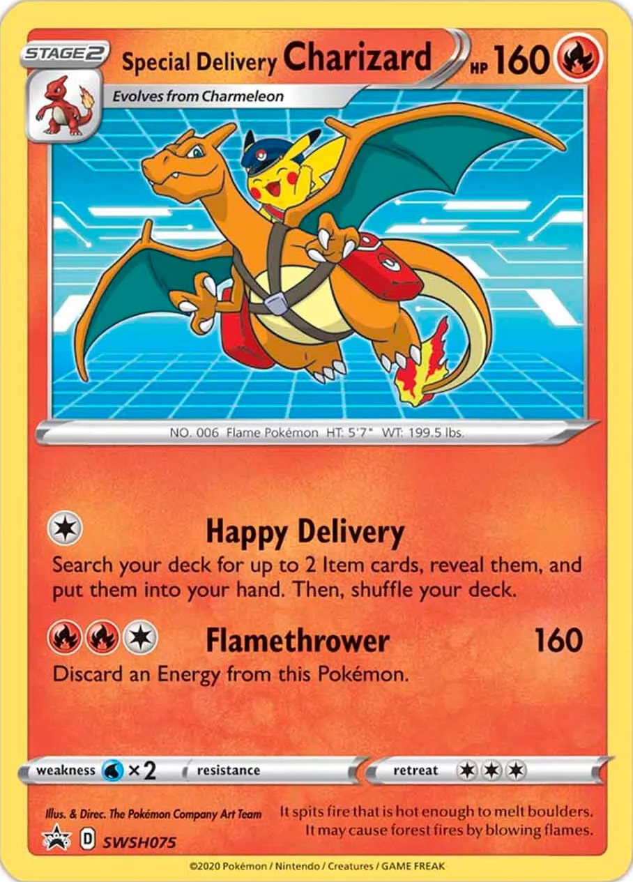 Special Delivery Charizard (SWSH075) [Sword & Shield: Black Star Promos] | Cracking-Singles