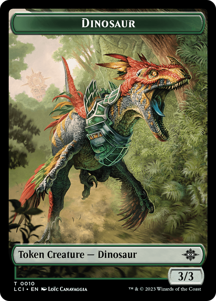 Dinosaur Token (0010) [The Lost Caverns of Ixalan Tokens] | Cracking-Singles