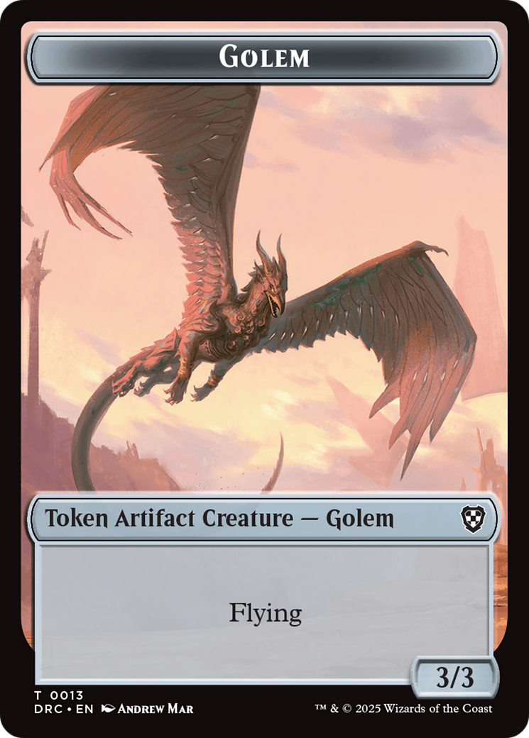 Golem (0013) // Nalaar Aetherjet Double-Sided Token [Aetherdrift Tokens] | Cracking-Singles