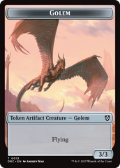 Construct // Golem (0013) Double-Sided Token [Aetherdrift Tokens] | Cracking-Singles