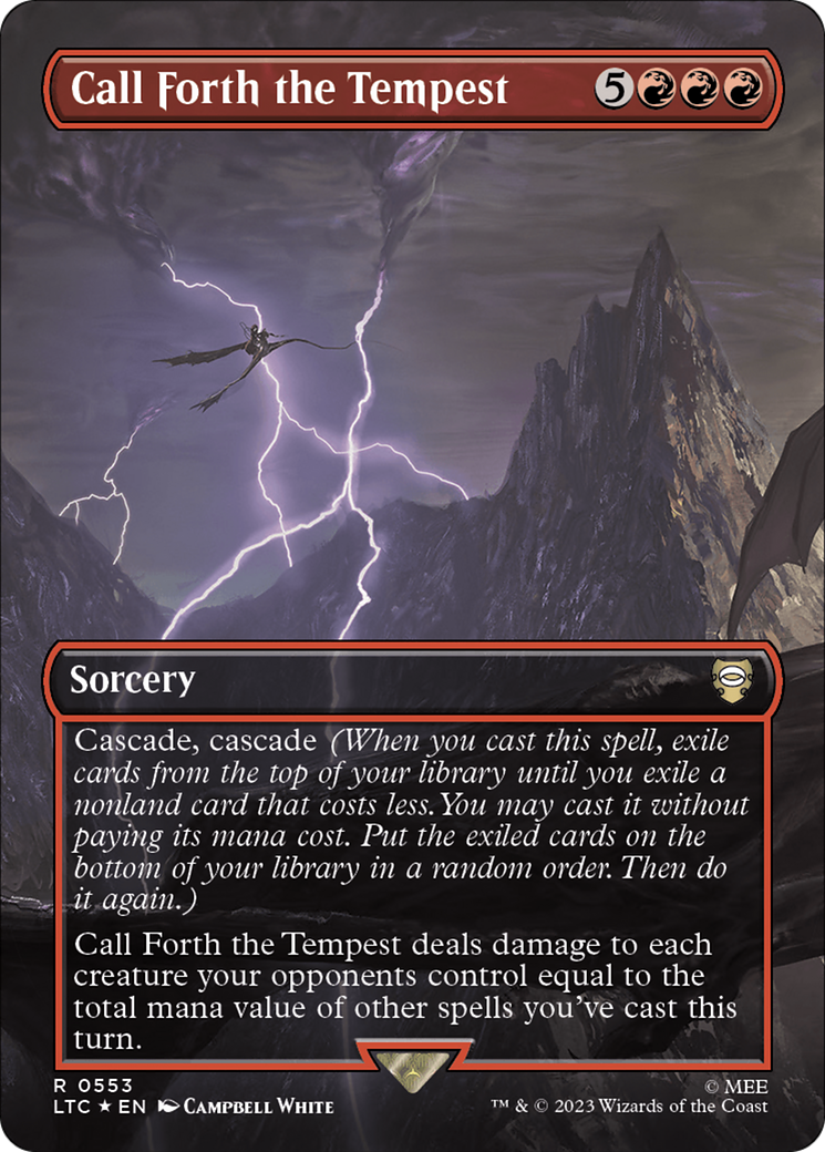 Call Forth the Tempest (Borderless) (Surge Foil) [The Lord of the Rings: Tales of Middle-Earth Commander] | Cracking-Singles