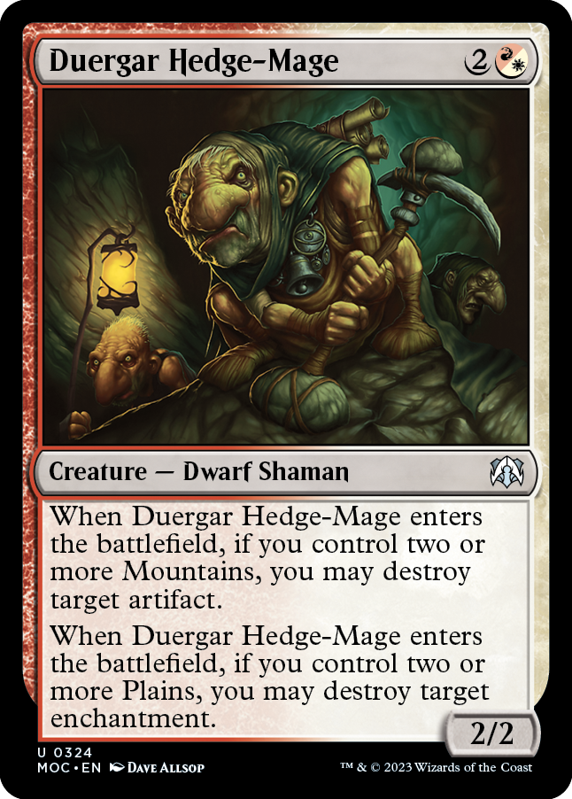 Duergar Hedge-Mage [March of the Machine Commander] | Cracking-Singles