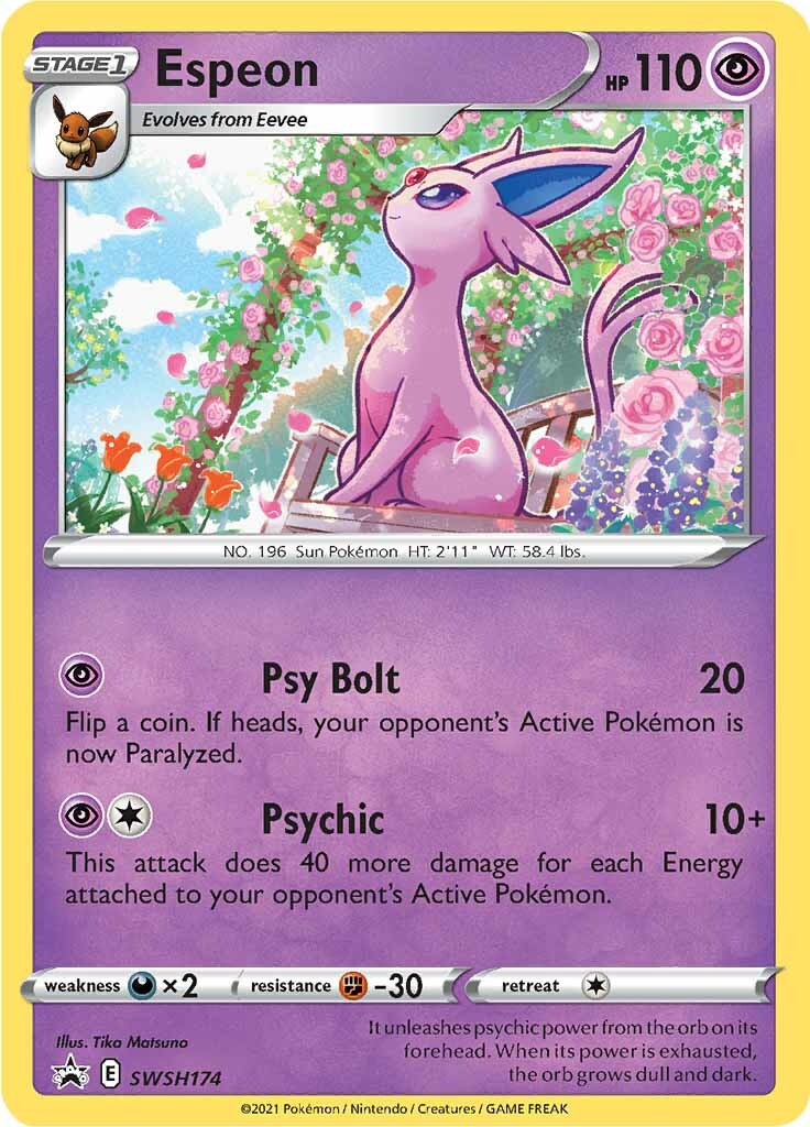 Espeon (SWSH174) [Sword & Shield: Black Star Promos] | Cracking-Singles