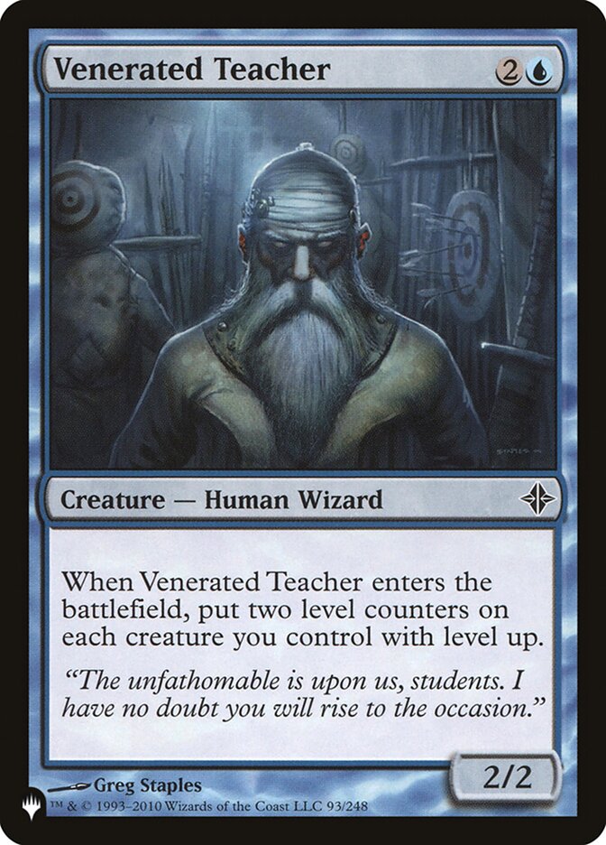 Venerated Teacher [The List] | Cracking-Singles