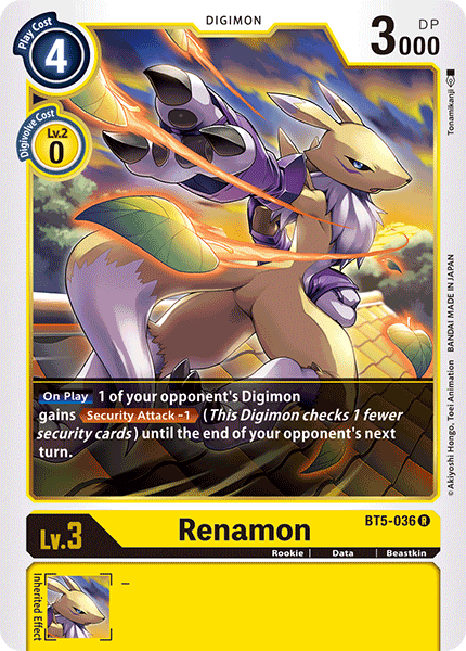 Renamon [BT5-036] [Battle of Omni] | Cracking-Singles