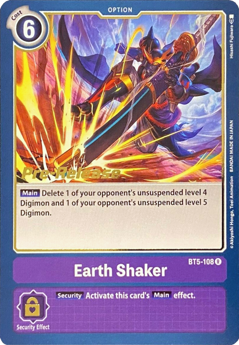 Earth Shaker [BT5-108] [Battle of Omni Pre-Release Promos] | Cracking-Singles