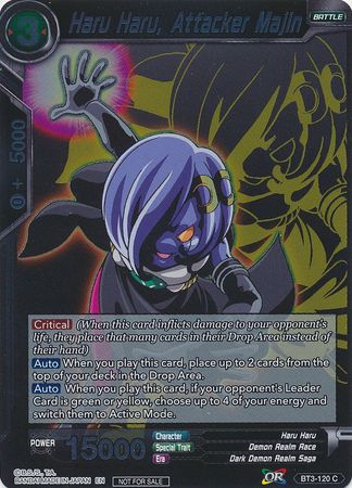 Haru Haru, Attacker Majin (Event Pack 3 - 2019) (BT3-120_PR) [Promotion Cards] | Cracking-Singles