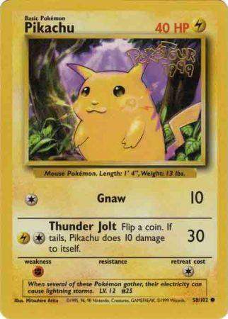 Pikachu (58/102) (PokeTour 1999 Promo) [Miscellaneous Cards] | Cracking-Singles