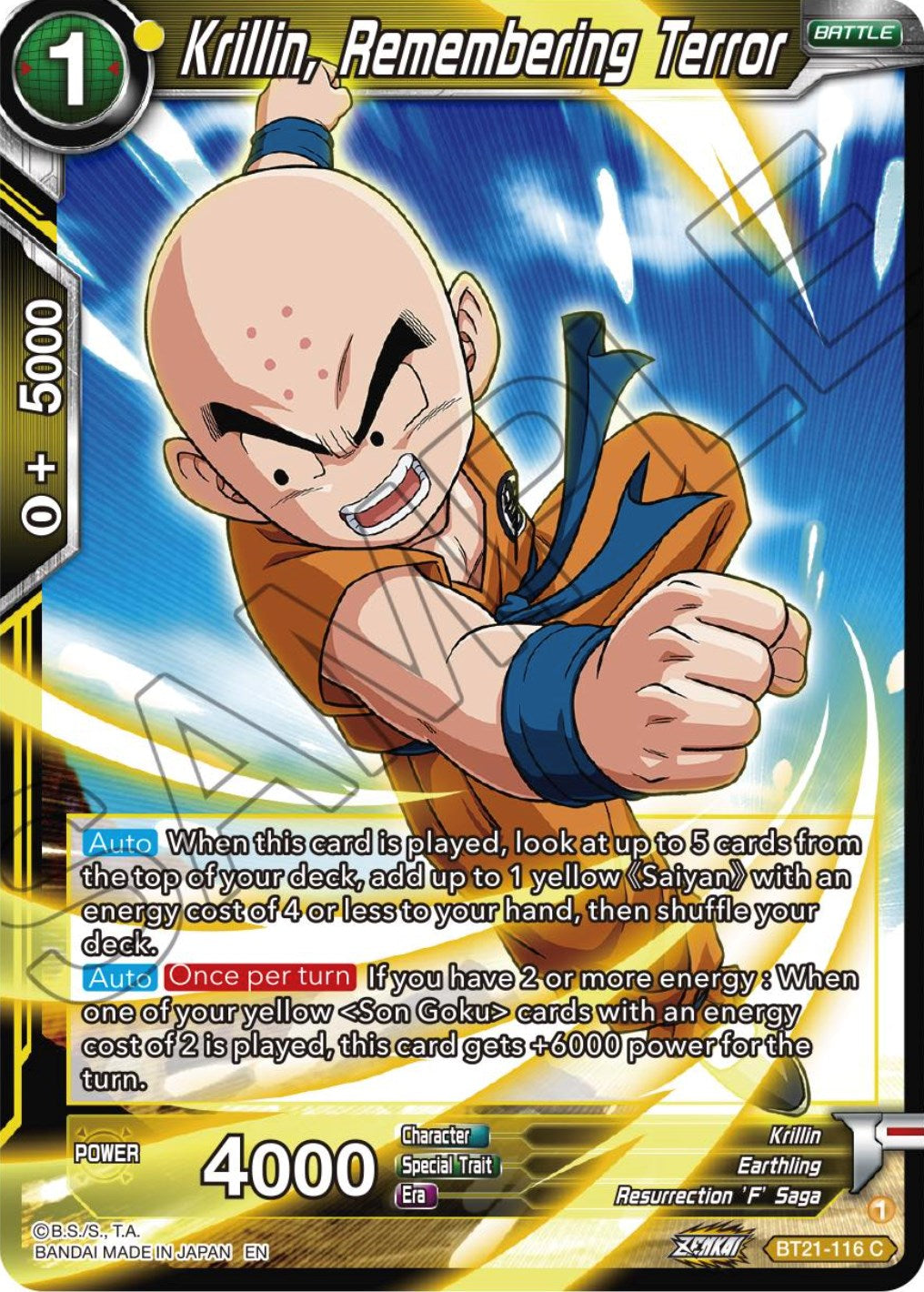 Krillin, Remembering Terror (BT21-116) [Wild Resurgence] | Cracking-Singles