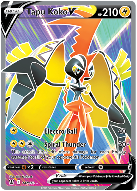 Tapu Koko V (147/163) [Sword & Shield: Battle Styles] | Cracking-Singles