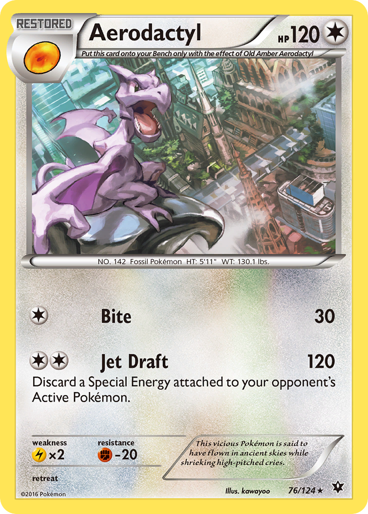 Aerodactyl (76/124) [XY: Fates Collide] | Cracking-Singles