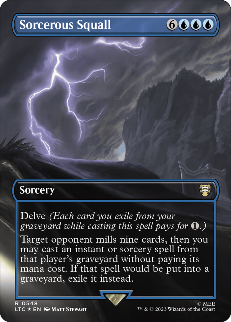 Sorcerous Squall (Borderless) (Surge Foil) [The Lord of the Rings: Tales of Middle-Earth Commander] | Cracking-Singles