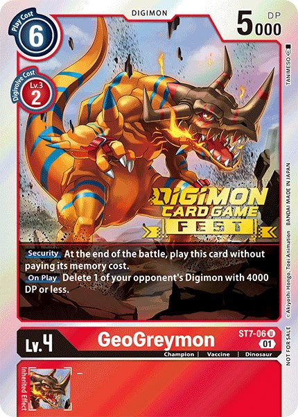 GeoGreymon [ST7-06] (Digimon Card Game Fest 2022) [Starter Deck: Gallantmon Promos] | Cracking-Singles