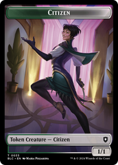 Soldier // Citizen Double-Sided Token [Bloomburrow Commander Tokens] | Cracking-Singles