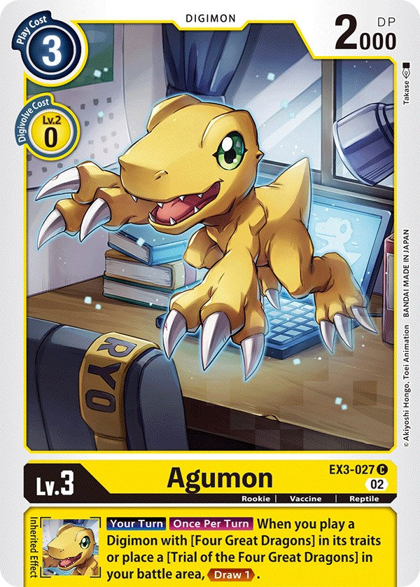 Agumon [EX3-027] [Draconic Roar] | Cracking-Singles