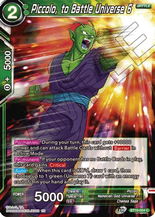 Piccolo, to Battle Universe 6 (BT16-054) [Realm of the Gods] | Cracking-Singles