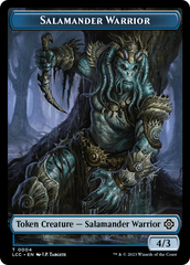 Salamander Warrior // Treasure Double-Sided Token [The Lost Caverns of Ixalan Commander Tokens] | Cracking-Singles