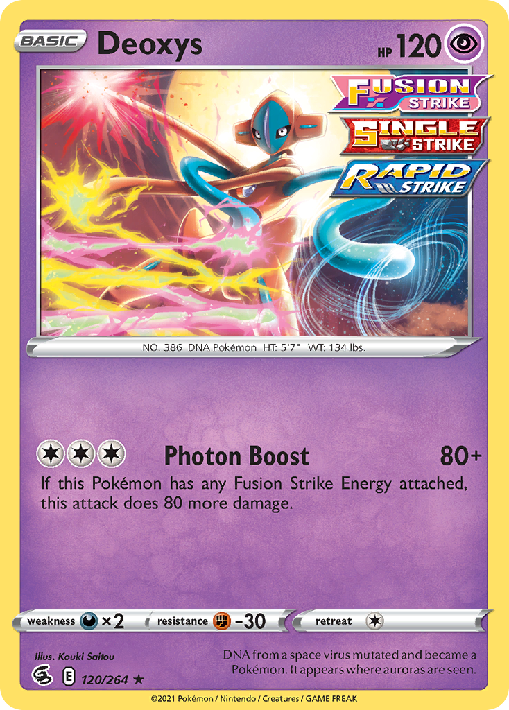 Deoxys (120/264) (Theme Deck Exclusive) [Sword & Shield: Fusion Strike] | Cracking-Singles