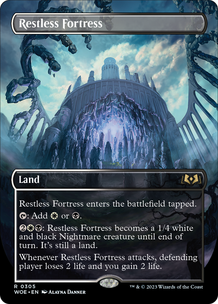 Restless Fortress (Borderless Alternate Art) [Wilds of Eldraine] | Cracking-Singles